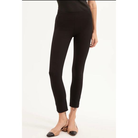 Veronica Beard Scuba Slim-Fit Pants Black Size 8 High-Rise Cropped Trousers - Picture 4 of 12